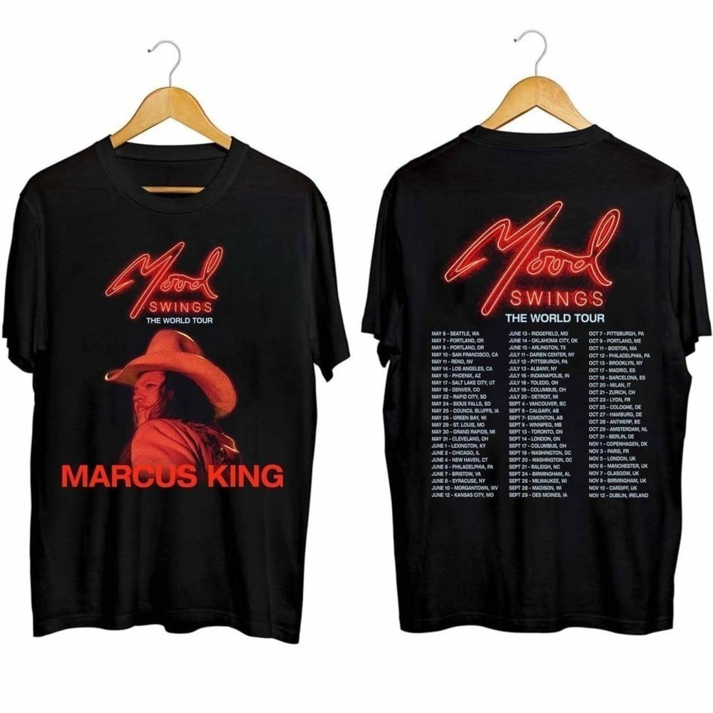 Marcus King Mood Swings The World Tour  Shirt 2 Sided